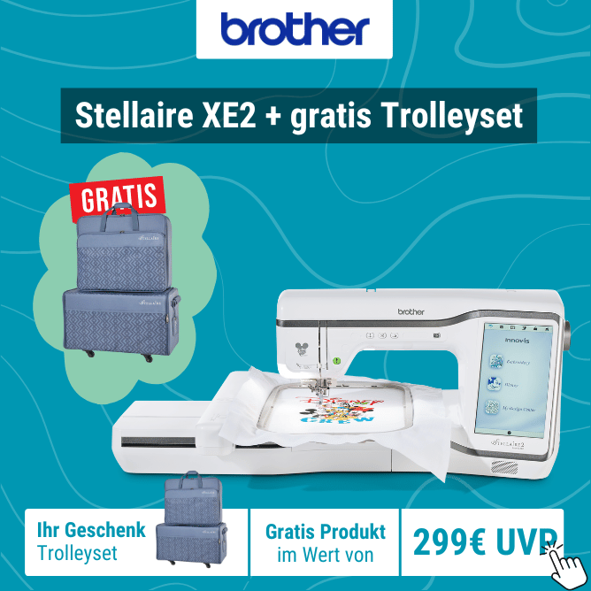 Brother Stellaire XE2 + gratis Trolleyset im Wert von UVP 299€