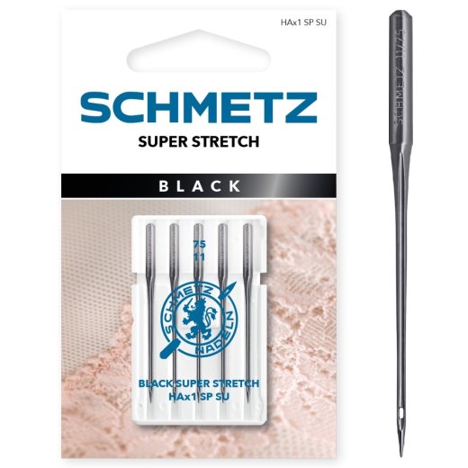 Schmetz Black Super-Strech-Nadel 5 St&uuml;ck NM75 HAx1 SP SU