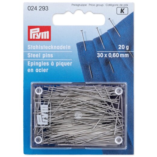 Prym Stecknadeln ST 0,60 x 30 mm silberfarbig