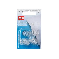 Prym Waescheknoepfe Kunststoff 26 17 mm transparent