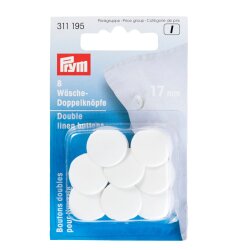 Prym Waesche-Doppelknoepfe KST 26 17 mm weiss