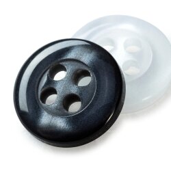 Prym Hemdenknoepfe KST 11 + 9 mm perlmuttimit./anthrazit