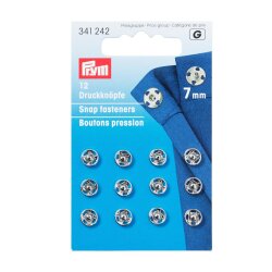 Prym Annaeh-Druckknoepfe MS 7 mm silberfarbig
