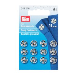 Prym Annaeh-Druckknoepfe MS 11 mm silberfarbig