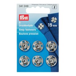 Prym Annaeh-Druckknoepfe MS 15 mm silberfarbig