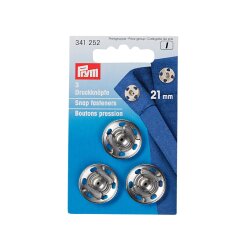 Prym Annaeh-Druckknoepfe MS 21 mm silberfarbig