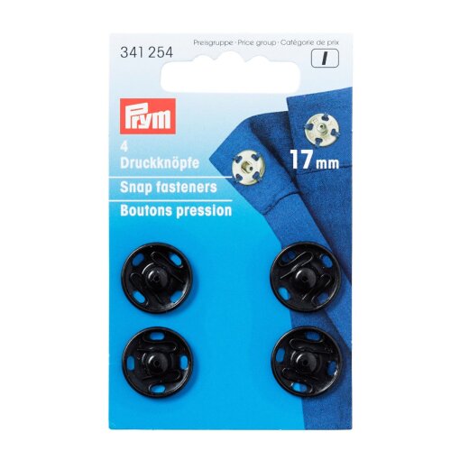 Prym Annaeh-Druckknoepfe MS 17 mm schwarz