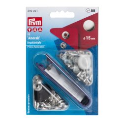 Prym NF-Druckknopf Anorak MS 12 mm silberfarbig