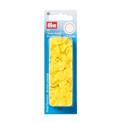Prym NF Druckkn Color Snaps rund 12,4 mm hellgelb