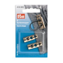 Prym Kordelstopper 2-Loch new gold