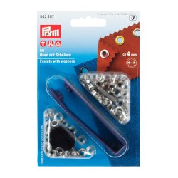 Prym Oesen und Scheiben MS 4,0 mm brueniert