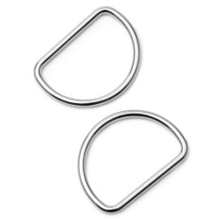 Prym Halbrundringe 40 mm silberfarbig