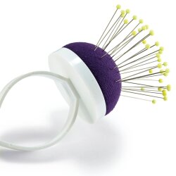 Prym Armnadelkissen mit Spange pflaumenblau/weiss