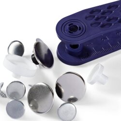 Prym NF-Jeans-Knoepfe glatt MS 17 mm silberfarbig