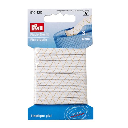 Prym Flach-Elastic 6 mm weiss