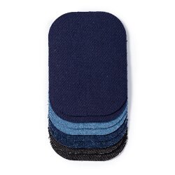 Prym 4x2 Patches Mini (zum Aufbuegeln) 6 x 8 cm Jeans/CO