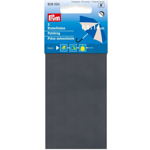 Prym Klebeflicken Nylon 6,5 x 14 cm grau