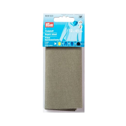 Prym Flickstoff Koeper (buegeln) 12 x 45 cm oliv