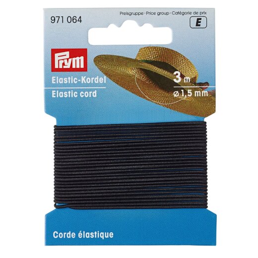 Prym Elastic-Kordel 1,5 mm schwarz