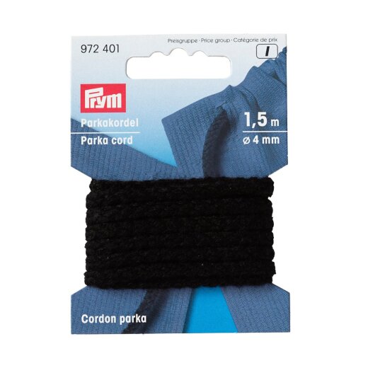 Prym Anorak- und Parkakordel 4 mm schwarz