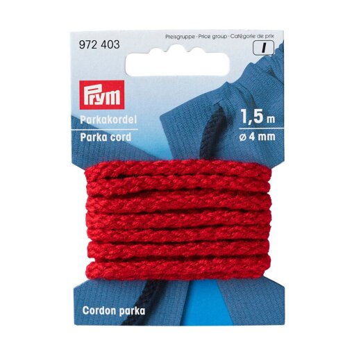 Prym Anorak- und Parkakordel 4 mm rot
