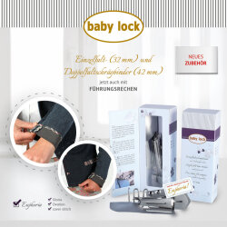 Babylock Einzelfaltschrägbinder 32–12 mm mit Führungsrechen