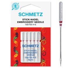 Schmetz Stick-Nadel 5 Stück Nm75 130/705 H-E