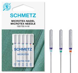 Schmetz Microtex-Nadel 5 Stück Nm60-80 130/705 H-M