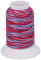 Overlock Bauschgarn multicolor (rot-blau-weiß)