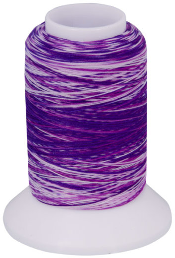 Overlock Bauschgarn multicolor (violet-wei&szlig;)