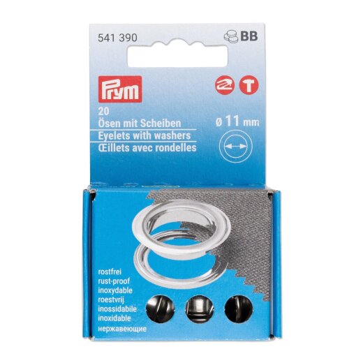 Prym Oesen mit Scheiben 11mm si-fb