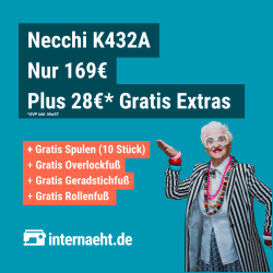 Necchi K432A + Gratis Zubehör Set