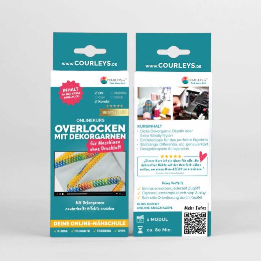 Courleys Online Nähkurs - Overlocken mit Dekorgarnen