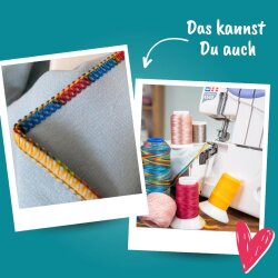 Courleys Online Nähkurs - Overlocken mit Dekorgarnen