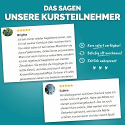 Courleys Online Nähkurs - Overlocken mit Dekorgarnen