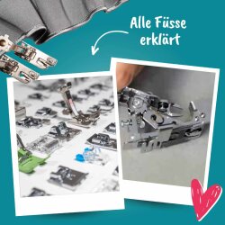 Courleys Online Nähkurs - Nähmaschinenfüsschen von A-Z