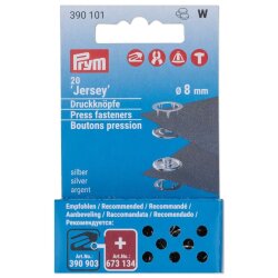 Prym NF-Nachfüll Druckknopf Jersey MS 8 mm silberfarbig