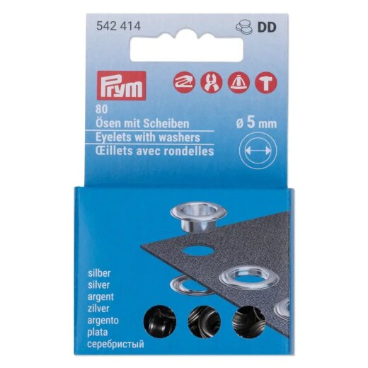 Prym NF-Nachfüll Ösen+S MS 5mm silberfarbig