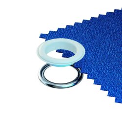 Prym Ösen mit Scheiben MS 11mm weiß-silberfarbig