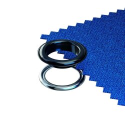 Prym Ösen mit Scheiben MS 11mm schwarz-silberfarbig