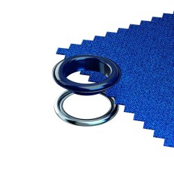 Prym Ösen mit Scheiben MS 11mm marine-silberfarbig