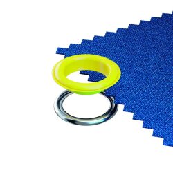 Prym Ösen mit Scheiben MS 11mm gelb-silberfarbig