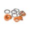 Prym Ösen mit Scheiben MS 11mm orange-silberfarbig