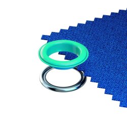 Prym Ösen mit Scheiben MS 11mm mint-silberfarbig