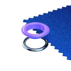 Prym Ösen mit Scheiben MS 11mm lila-silberfarbig