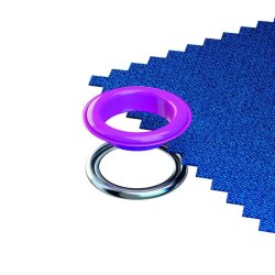 Prym Ösen mit Scheiben MS 11mm pink-silberfarbig