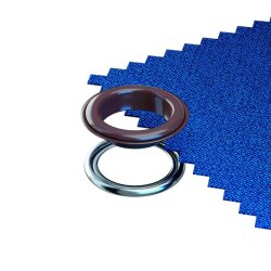 Prym Ösen mit Scheiben MS 11mm dunkelbraun-silberfarbig