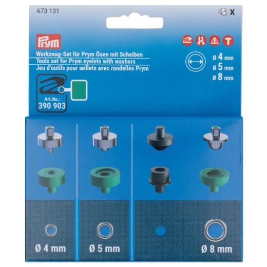 Prym Werkzeug-Set für Ösen mit Scheiben 4+5+8 mm