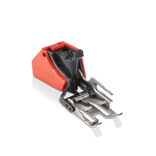 BERNINA Roter Obertransportfuß #50 mit drei Wechselsohlen und Kantenlineal