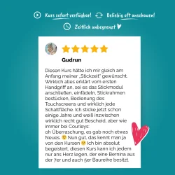 Courleys Online Nähkurs - Einweisung in die BERNINA 7er Serie – Sticken